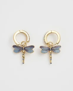 Best Fable England Dragonfly Crystal Earrings