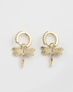 Best Fable England Dragonfly Crystal Earrings