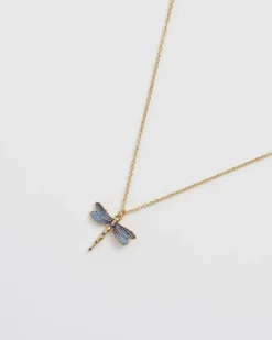 Sale Fable England Dragonfly Crystal Necklace