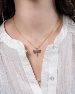 Sale Fable England Dragonfly Crystal Necklace