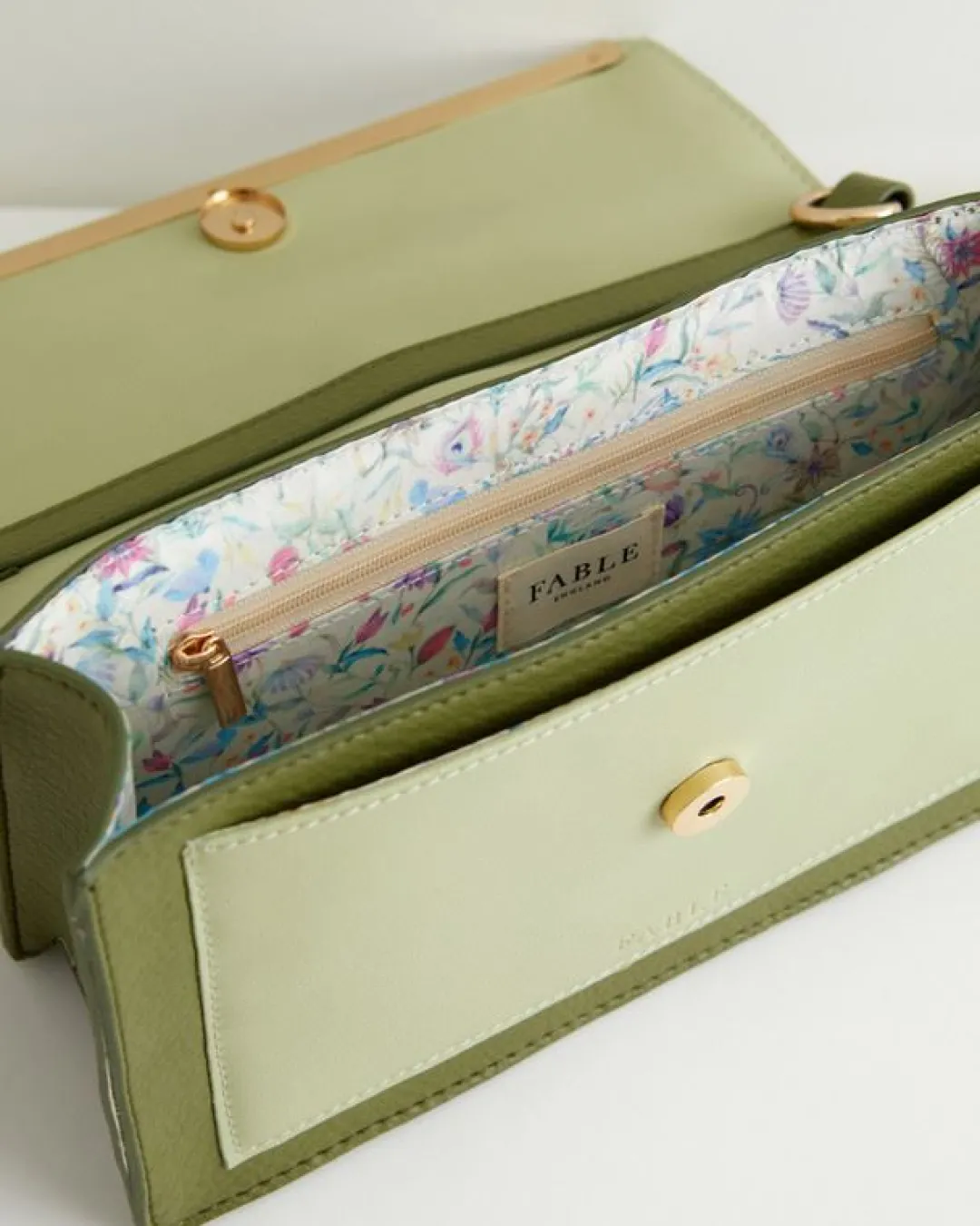 New Fable England Embroidered Kingfisher Cross Body Bag