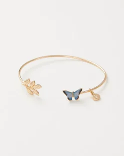 Best Fable England Enamel Blue Butterfly Bangle