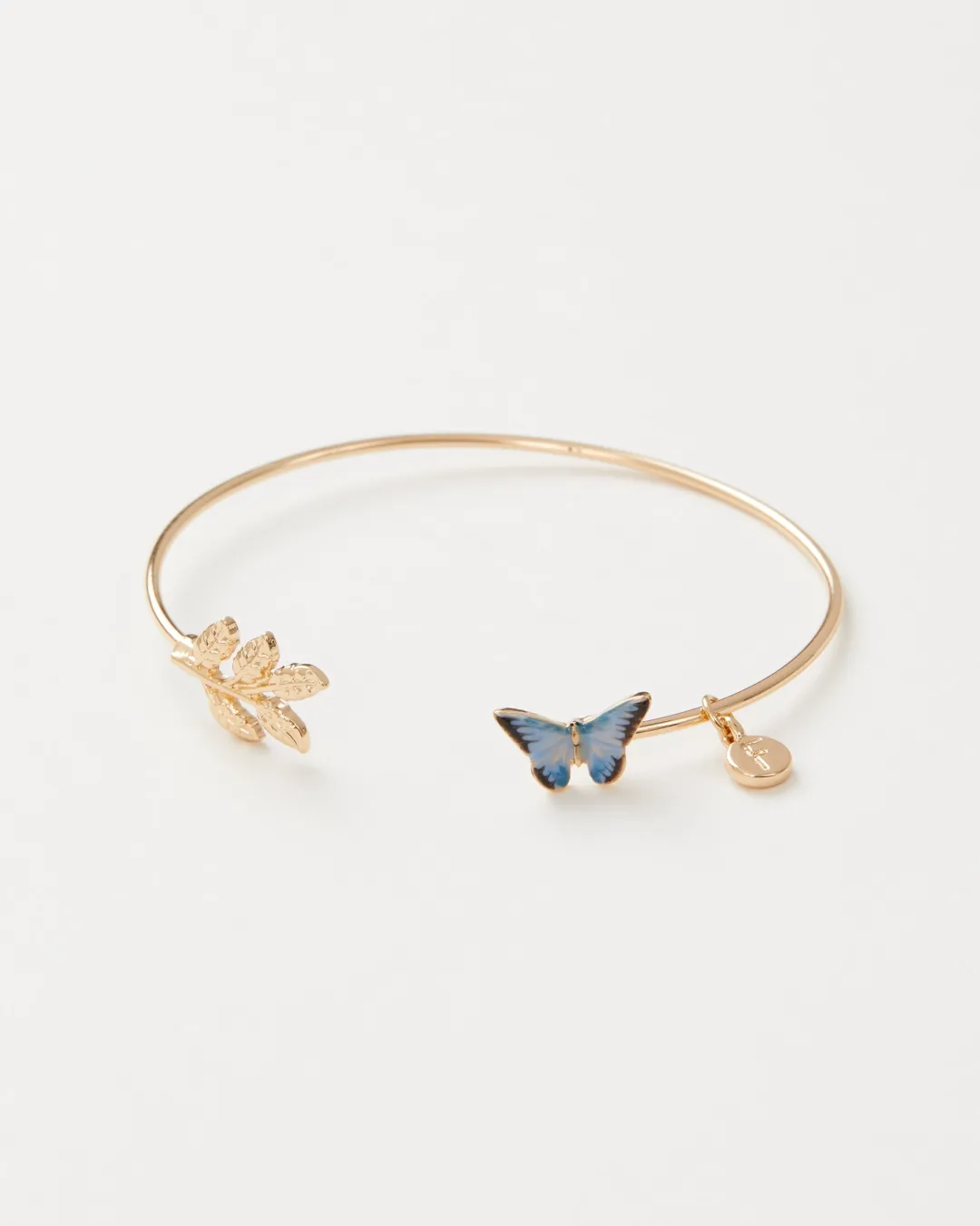 Best Fable England Enamel Blue Butterfly Bangle