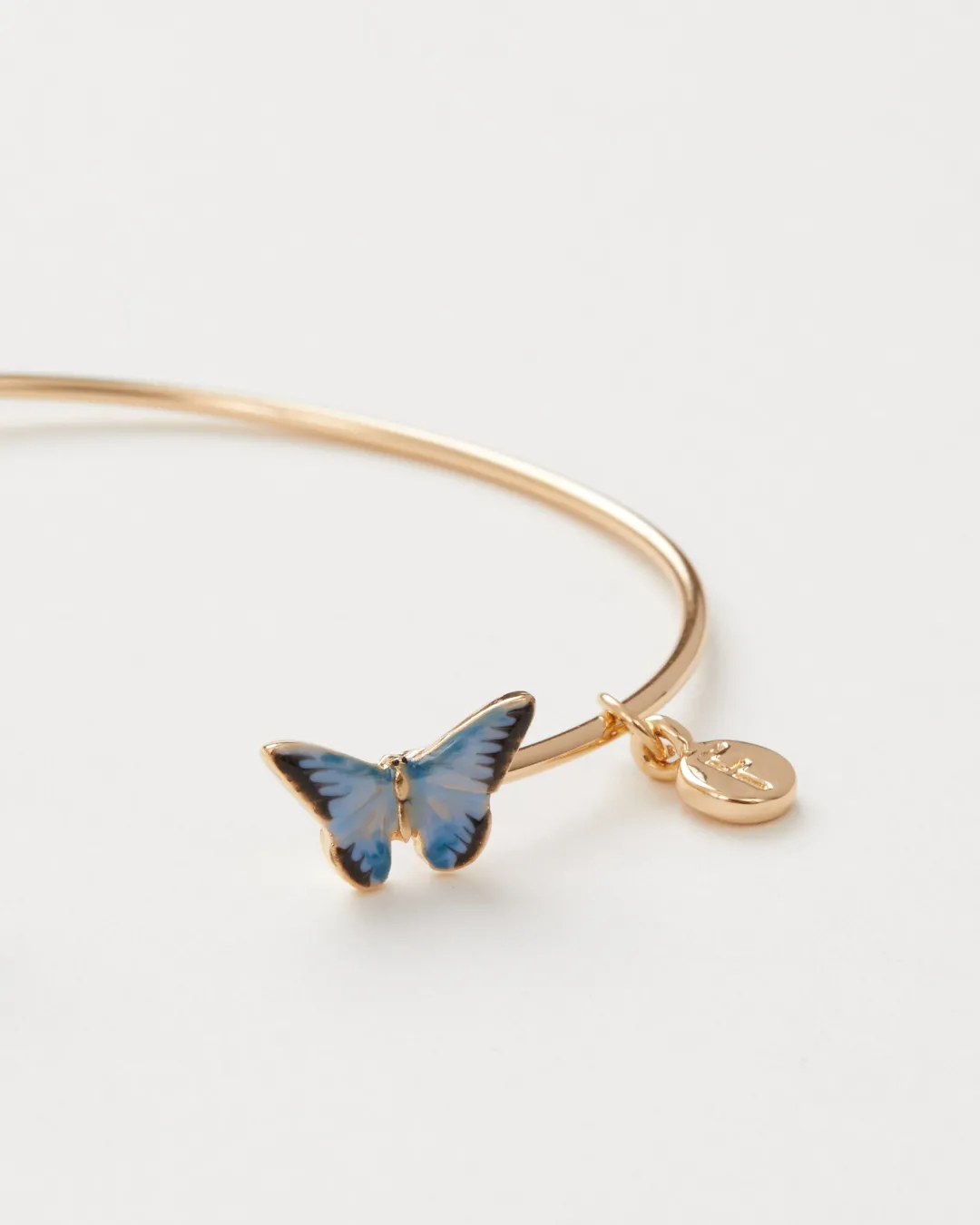 Best Fable England Enamel Blue Butterfly Bangle