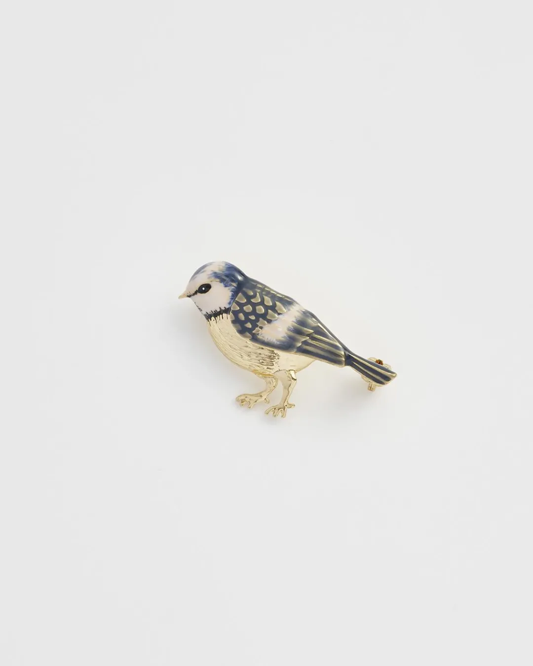 Best Fable England Enamel Blue Tit Brooch