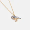 New Fable England Enamel Blue Tit Short Necklace