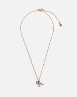 New Fable England Enamel Blue Tit Short Necklace
