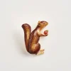 Hot Fable England Enamel Cheeky Squirrel Brooch