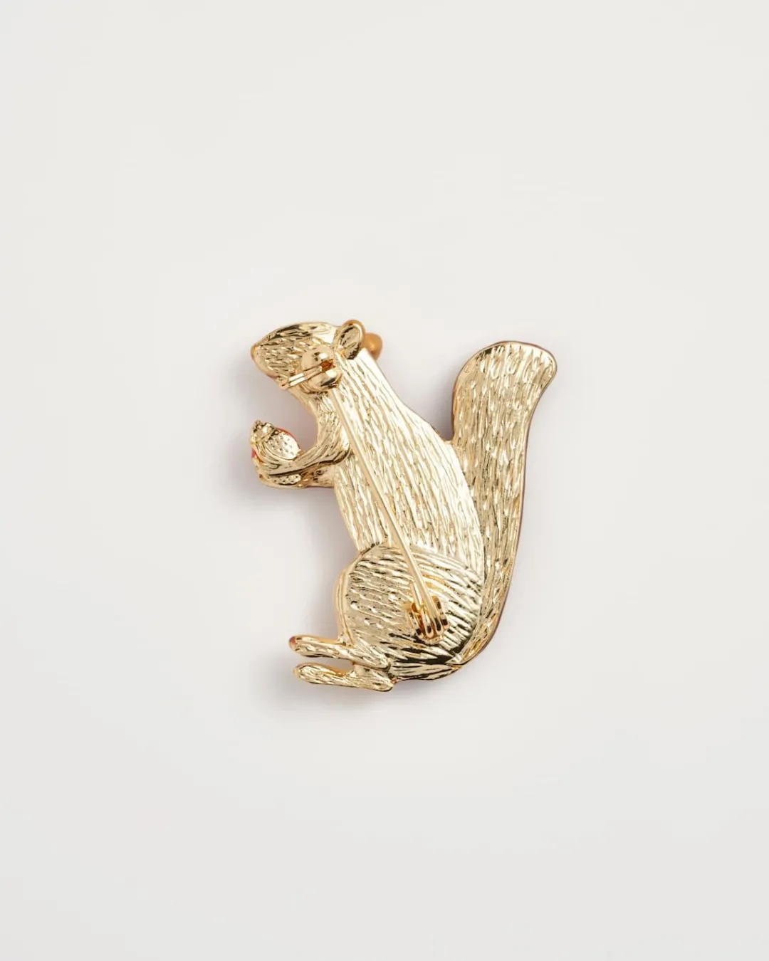 Hot Fable England Enamel Cheeky Squirrel Brooch