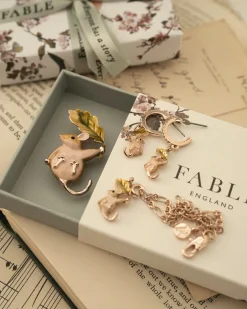 Sale Fable England Enamel Dormouse Brooch