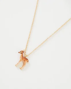 Clearance Fable England Enamel Fawn Necklace