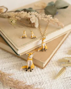 Outlet Fable England Enamel Fox Brooch