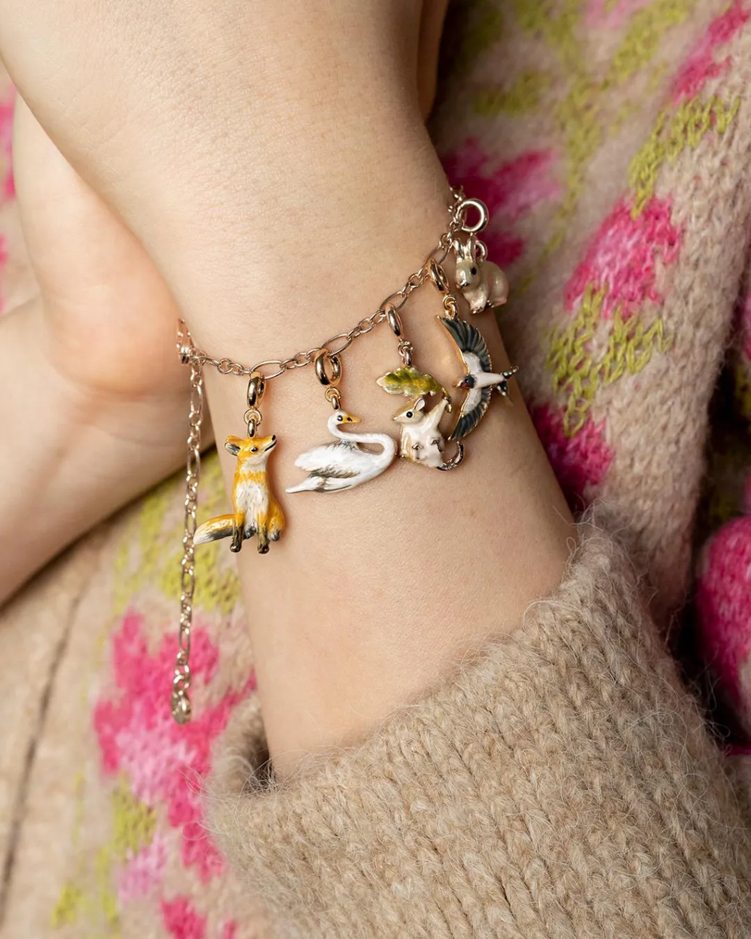 Fashion Fable England Enamel Fox Charm