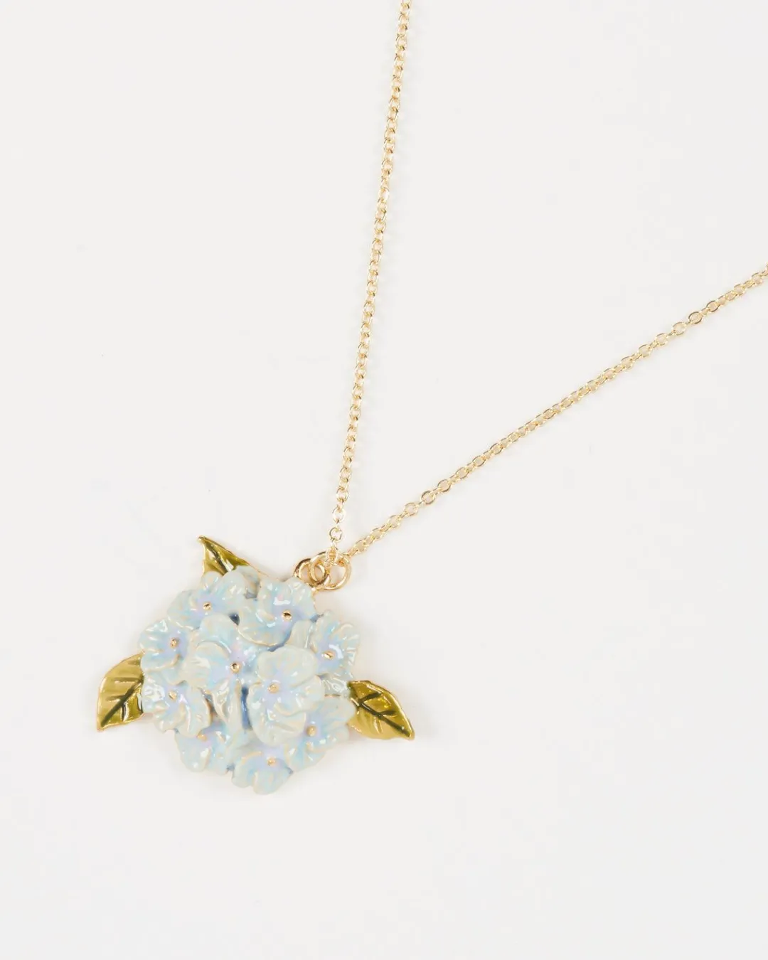 Discount Fable England Enamel Hydrangea Gold Necklace