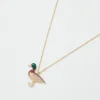 Discount Fable England Enamel Mallard Duck Long Necklace