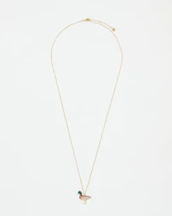 Discount Fable England Enamel Mallard Duck Long Necklace