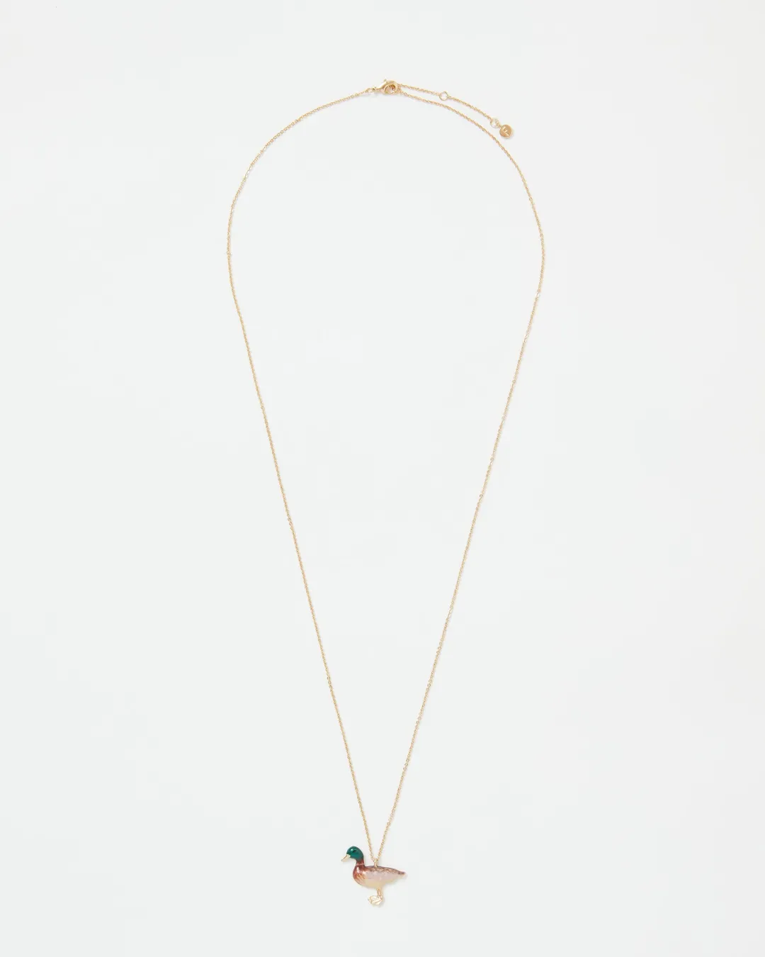 Discount Fable England Enamel Mallard Duck Long Necklace