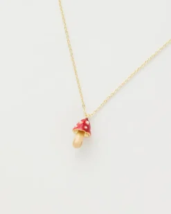Sale Fable England Enamel Mushroom Necklace