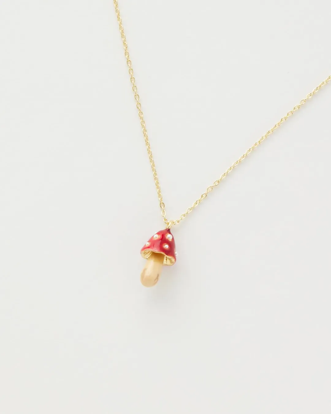 Sale Fable England Enamel Mushroom Necklace