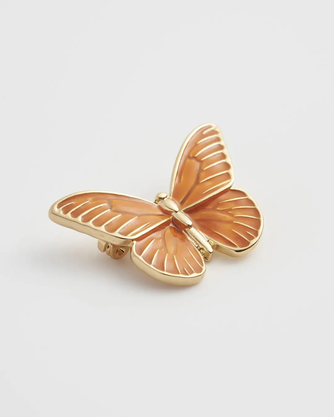 Online Fable England Enamel Orange Butterfly Pin