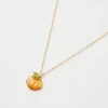 Discount Fable England Enamel Pumpkin Short Necklace