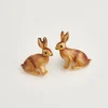 Outlet Fable England Enamel Rabbit Stud Earrings