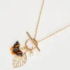 New Fable England Enamel Red Admiral Charm Necklace