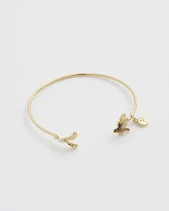 Fashion Fable England Enamel Robin & Mistletoe Bangle