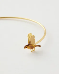 Fashion Fable England Enamel Robin & Mistletoe Bangle