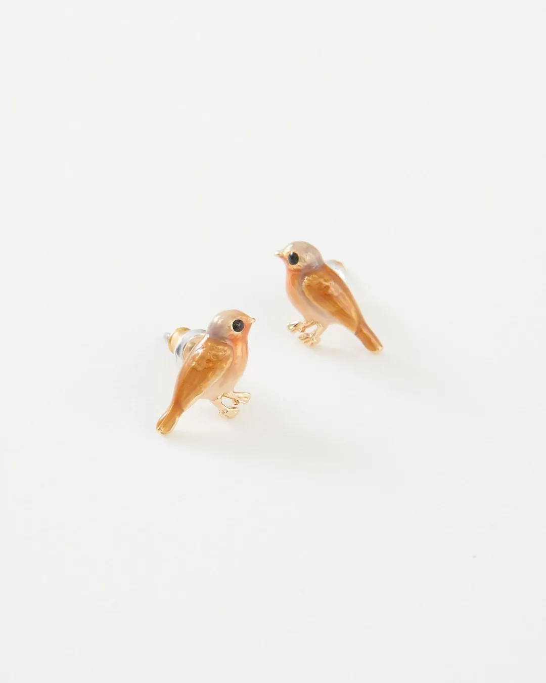 Best Fable England Enamel Robin Earrings