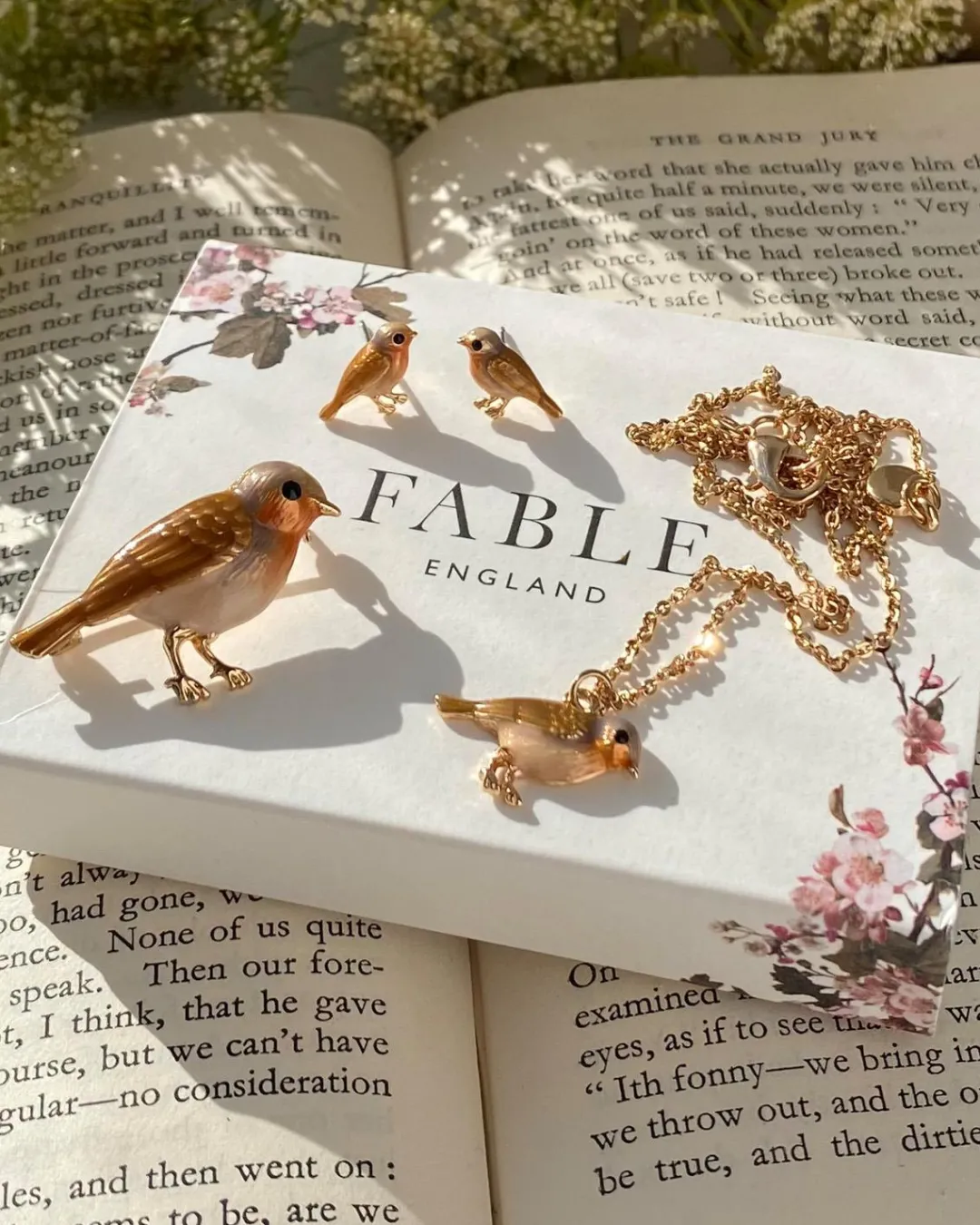 Best Fable England Enamel Robin Earrings