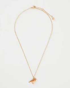 Discount Fable England Enamel Robin Necklace