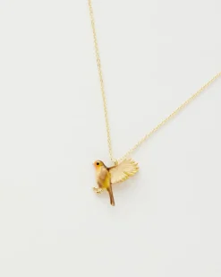 Fashion Fable England Enamel Robin Necklace