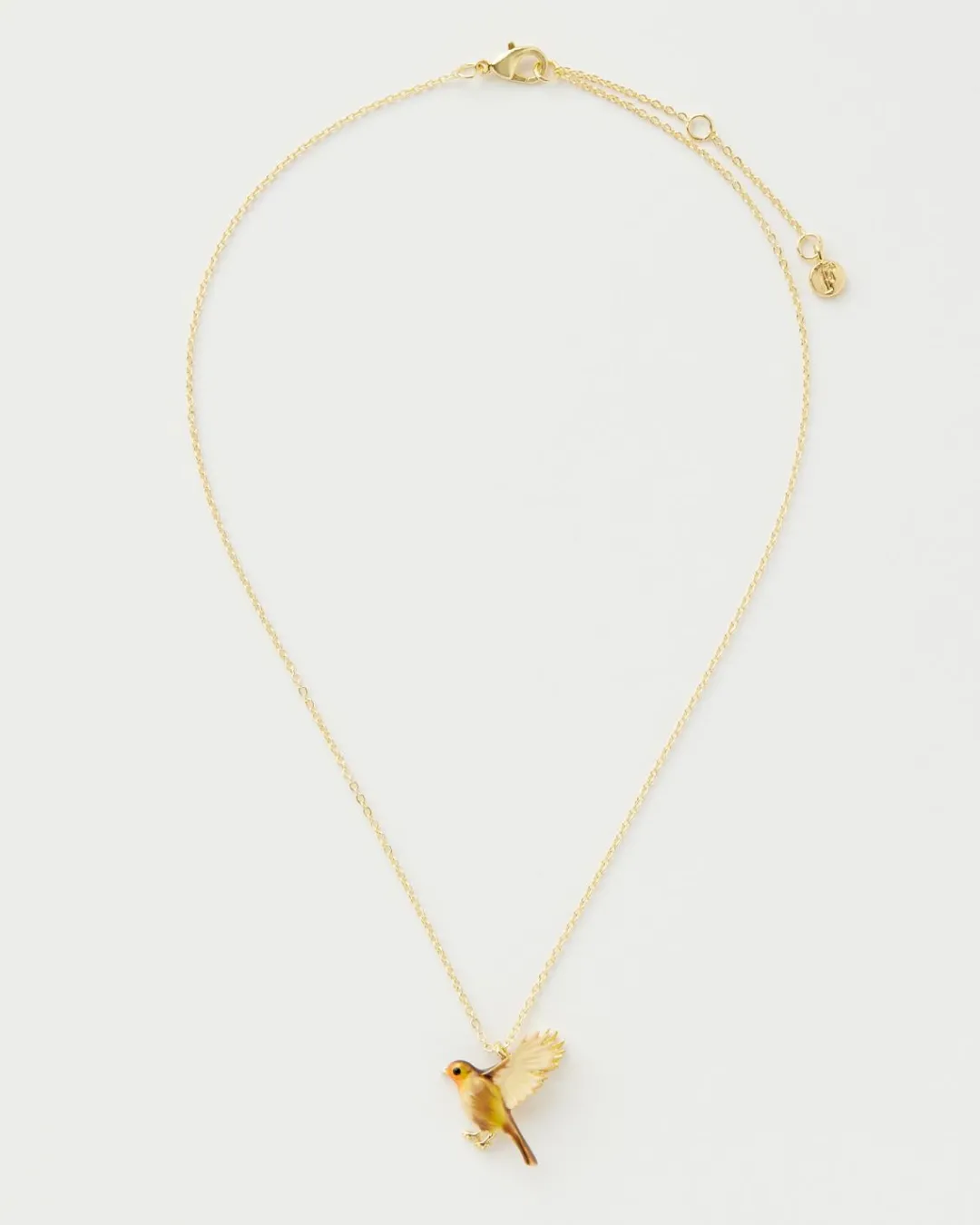 Fashion Fable England Enamel Robin Necklace
