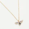 Hot Fable England Enamel Short Bee Necklace