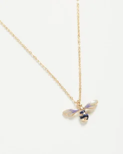 Hot Fable England Enamel Short Bee Necklace