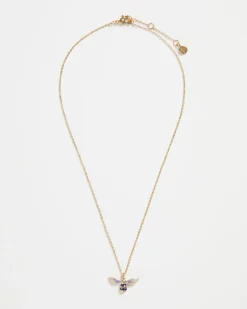Hot Fable England Enamel Short Bee Necklace