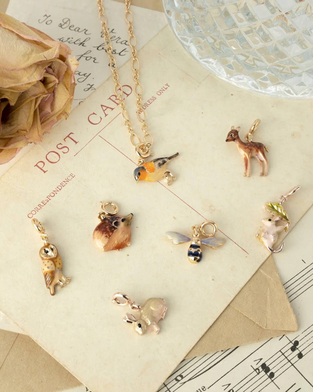 Hot Fable England Enamel Squirrel Charm