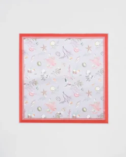 Fashion Fable England Fable Whispering Sands Powder Blue Square Scarf