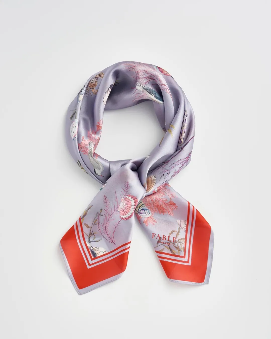Fashion Fable England Fable Whispering Sands Powder Blue Square Scarf