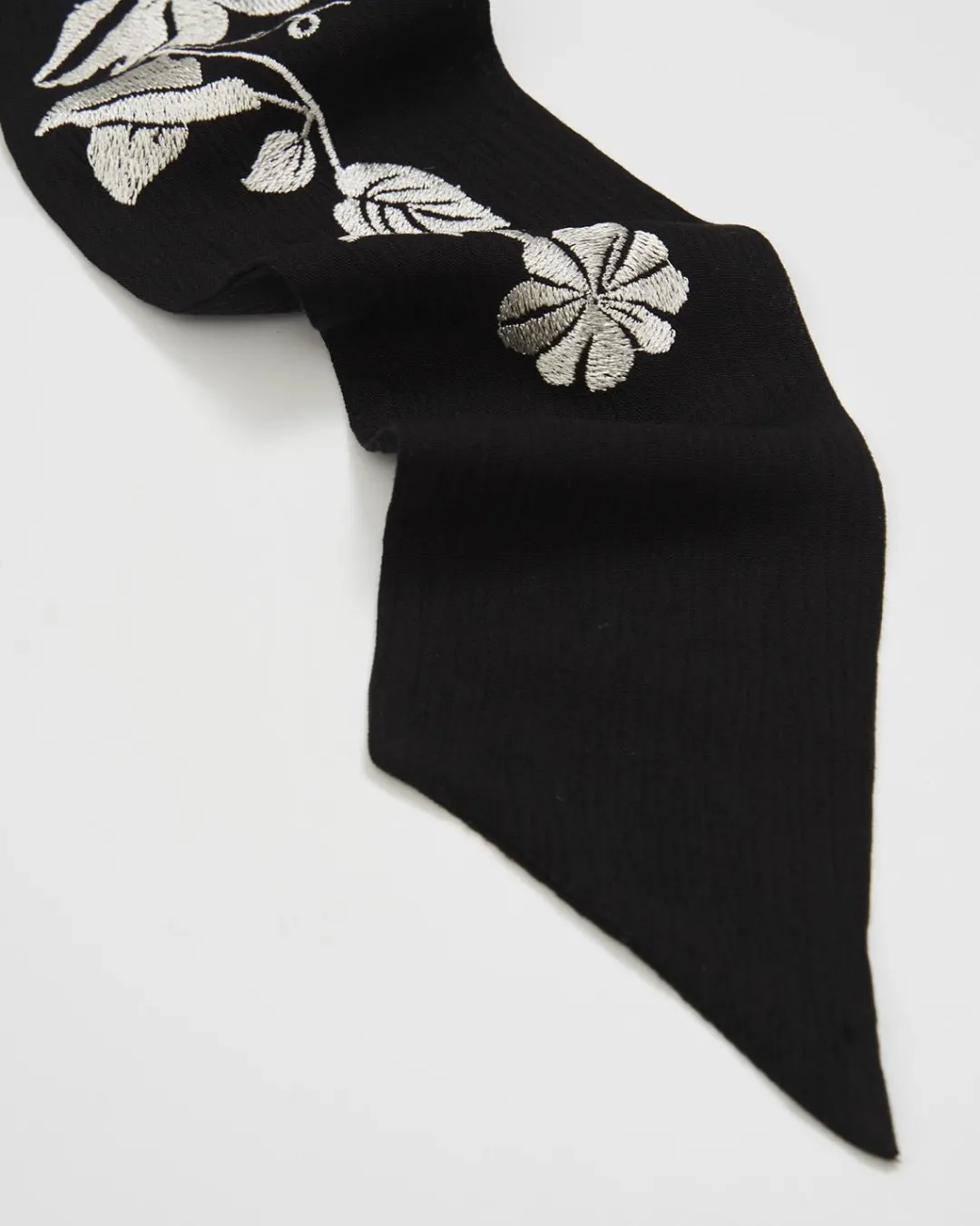 Discount Fable England Floral Bohemian Embroidered Black Scarf