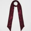 Fashion Fable England Floral Bohemian Embroidered Burgundy Scarf