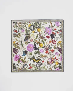 Clearance Fable England Floral Engraving Large Square Scarf