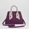 Hot Fable England Floral Engravings Large Plum Tote