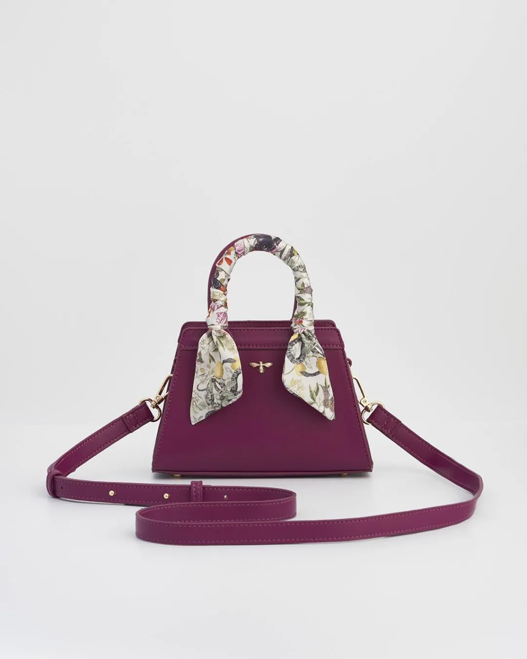 Discount Fable England Floral Engravings Mini Plum Tote