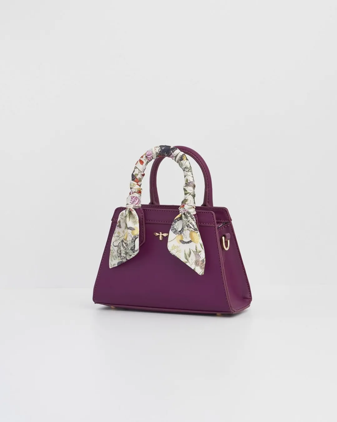 Discount Fable England Floral Engravings Mini Plum Tote