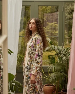 Outlet Fable England Floral Engravings Kimono