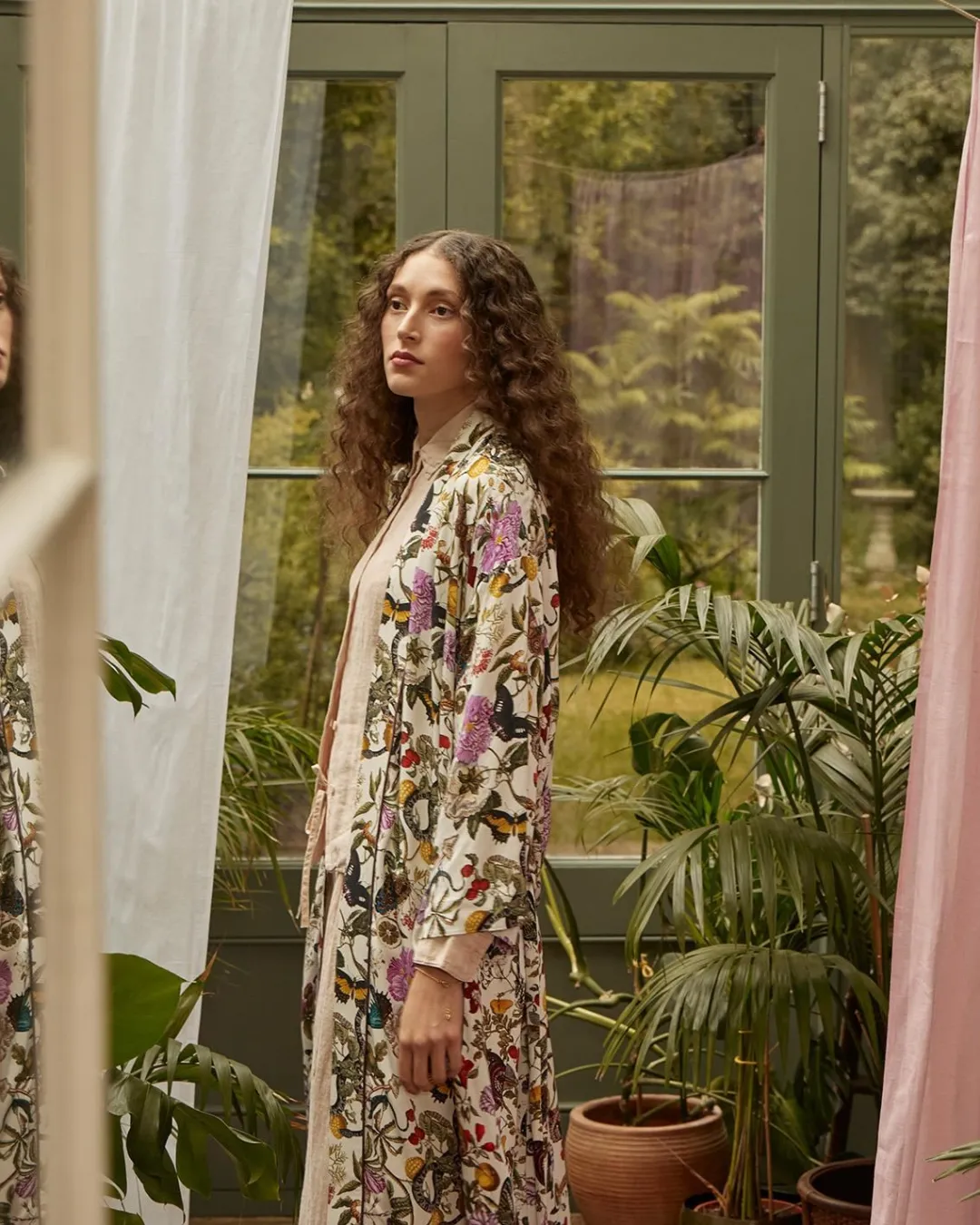 Outlet Fable England Floral Engravings Kimono