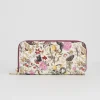 Sale Fable England Floral Engravings Large Zip Wallet