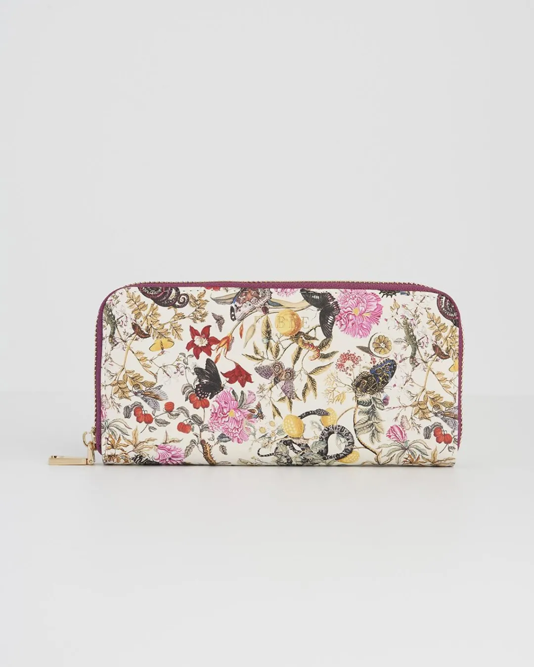 Sale Fable England Floral Engravings Large Zip Wallet